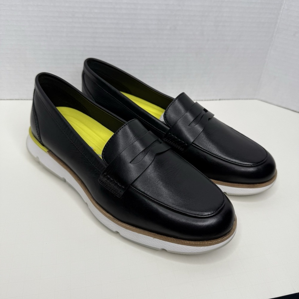 Cole Haan Black Loafers with White Sole